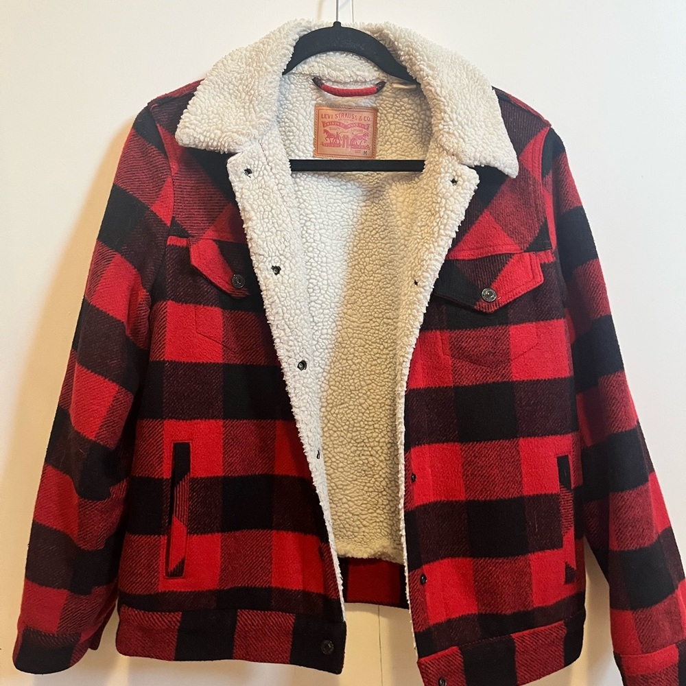 Levi's Plaid Sherpa Lined Jacket